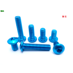 BŁĘKITNE ALUMINIOWE ŚRUBY ISO 7380 M6